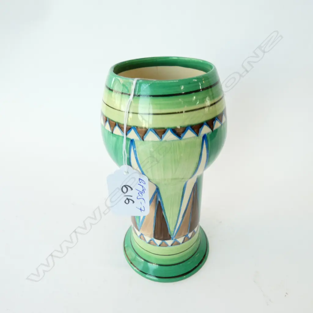 CLARICE CLIFF BIZARRE VASE 'KILLARNEY' H.150mm Image 1++
