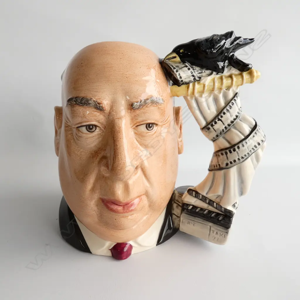 R/DOULTON CHARACTER JUG, ALFRED HITCHCOCK H.180mm LGE Image 1++