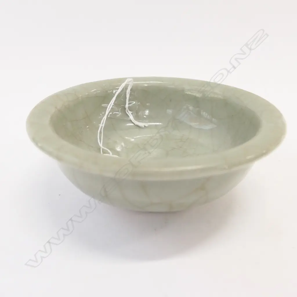 CHINESE CRACKLE GLAZE CELADON BOWL D 140 Image 1++