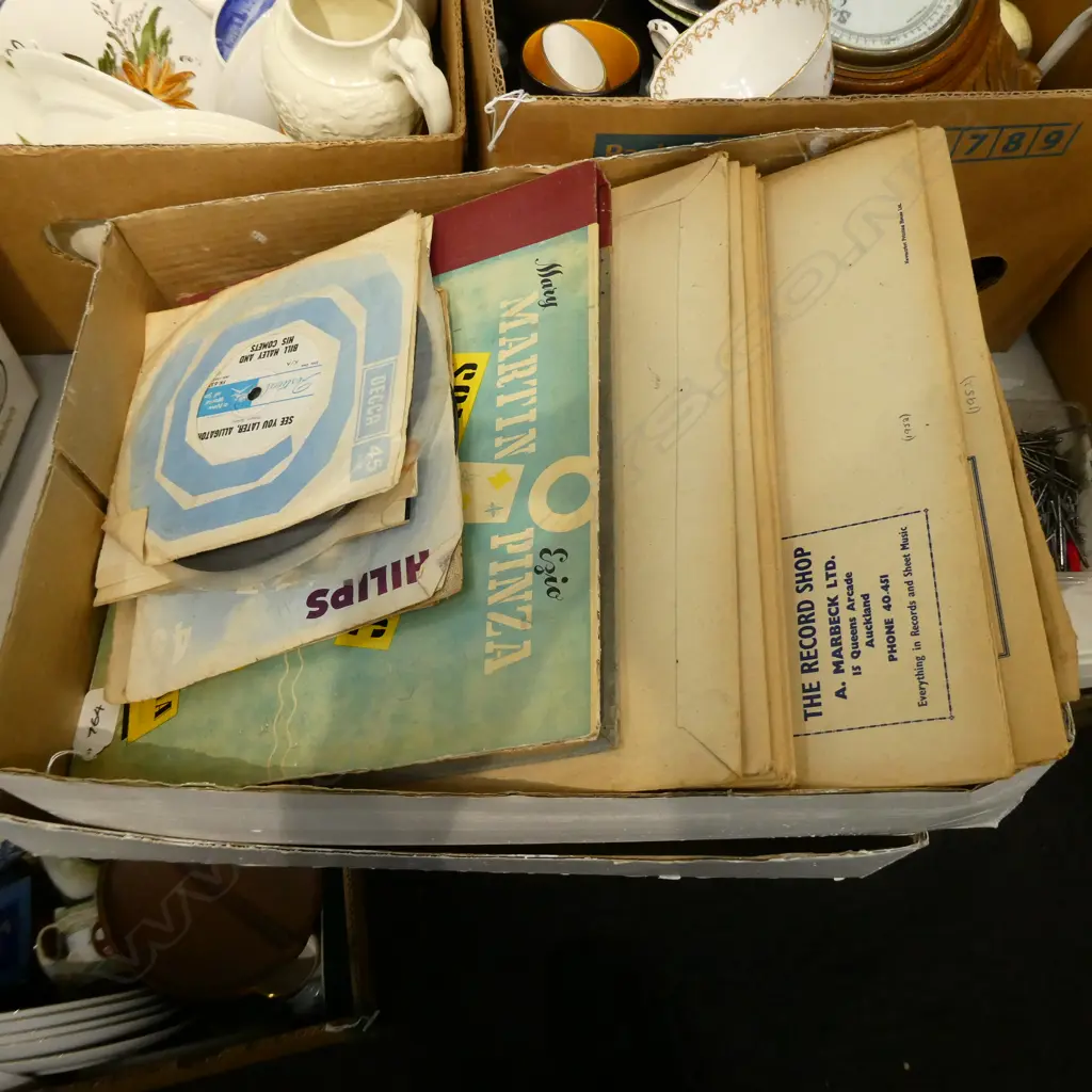 BOX LOT LP RECORDS MOSTLY 78S Image 1++