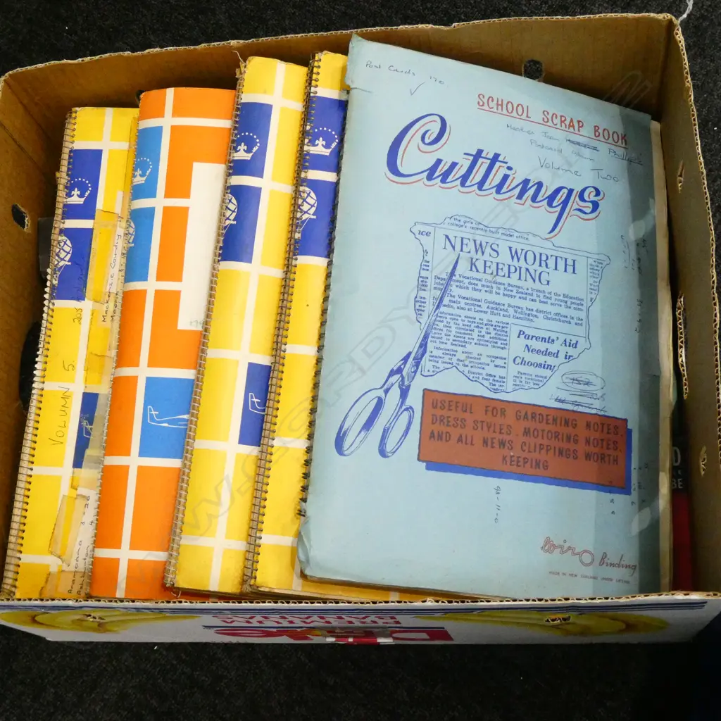 BOX LOT POSTCARD ALBUMS & RADIO TUBES  Image 1++