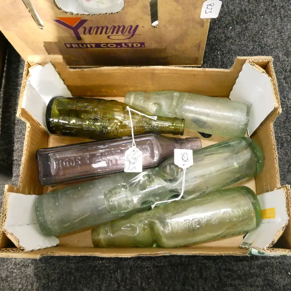6 VINTAGE BOTTLES; 4 CODD NECK  Image 1++