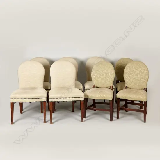 HARLEQUIN SET OF 8 UPHOLSTERED DINING CHAIRS