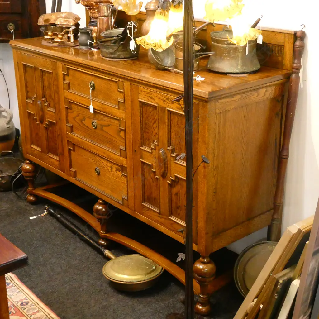 OAK SIDEBOARD 17thC REVIVAL H. 1060MM L. 1545MM Image 1++