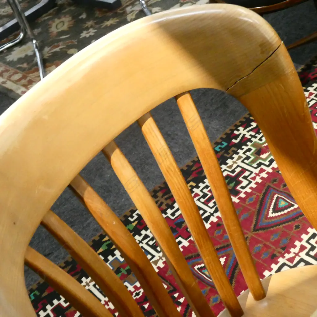 KAURI DINING TABLE 1830 X 900MM AND 8 CHAIRS NOTE: ONE OF THE CHAIRS WITH BROKEN BACK Image 1++