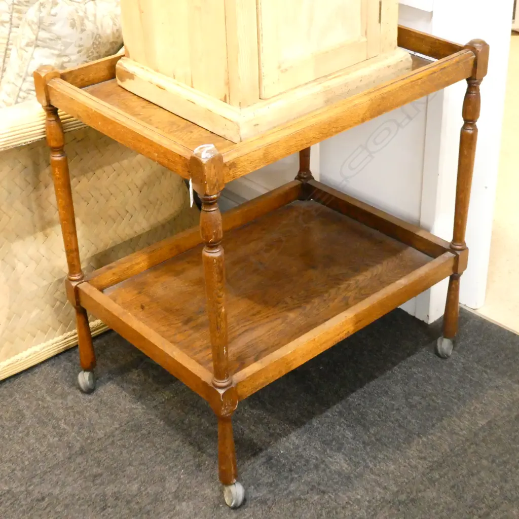 OAK TEA TROLLEY Image 1++