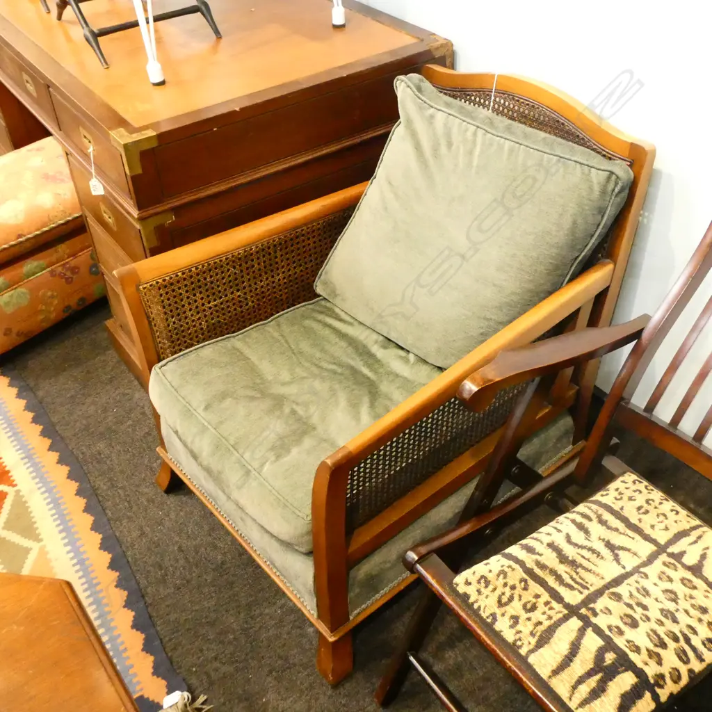 PAIR OF BERGERE ARMCHAIRS Image 1++