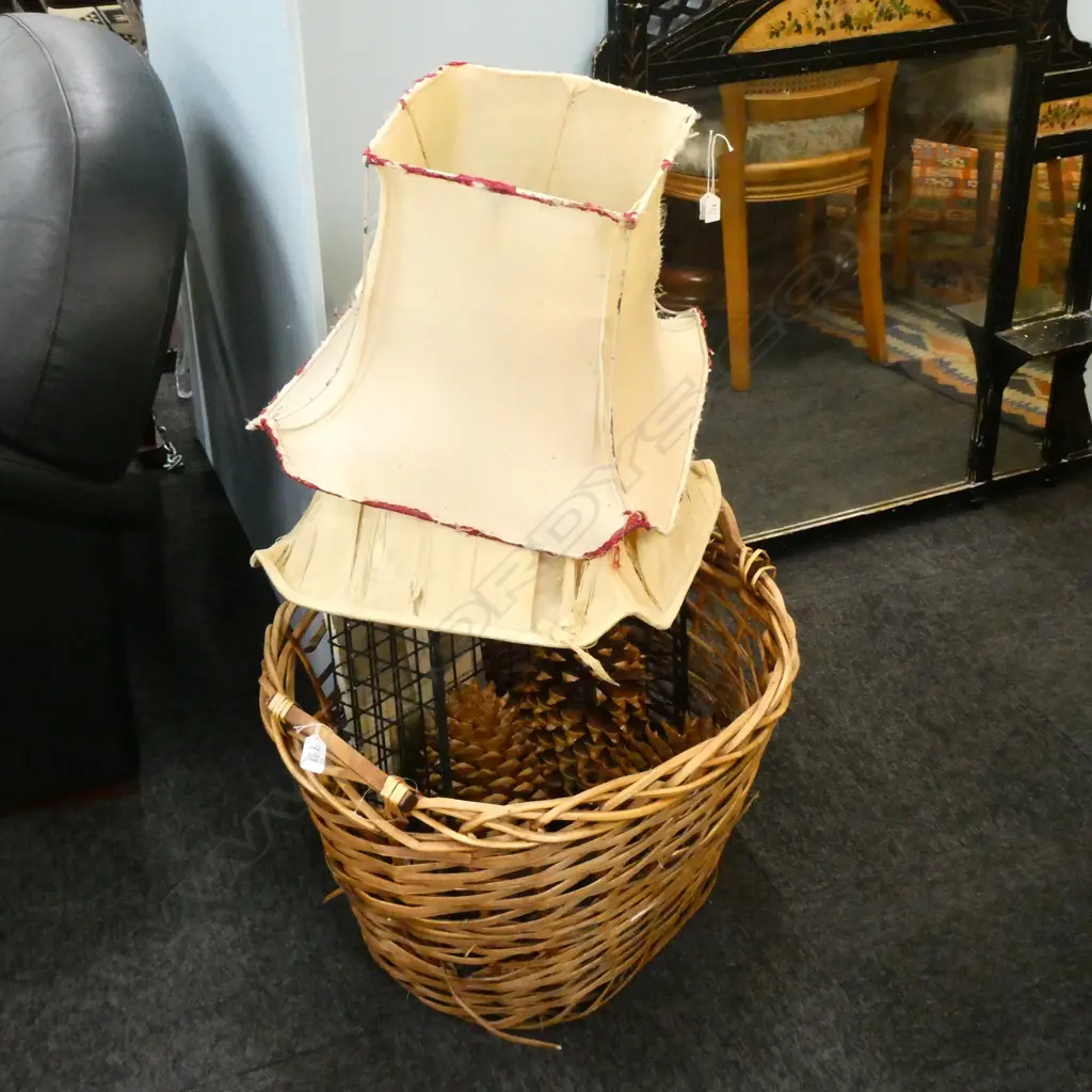 2 BASKETS + LGE PINECONES ETC Image 1++