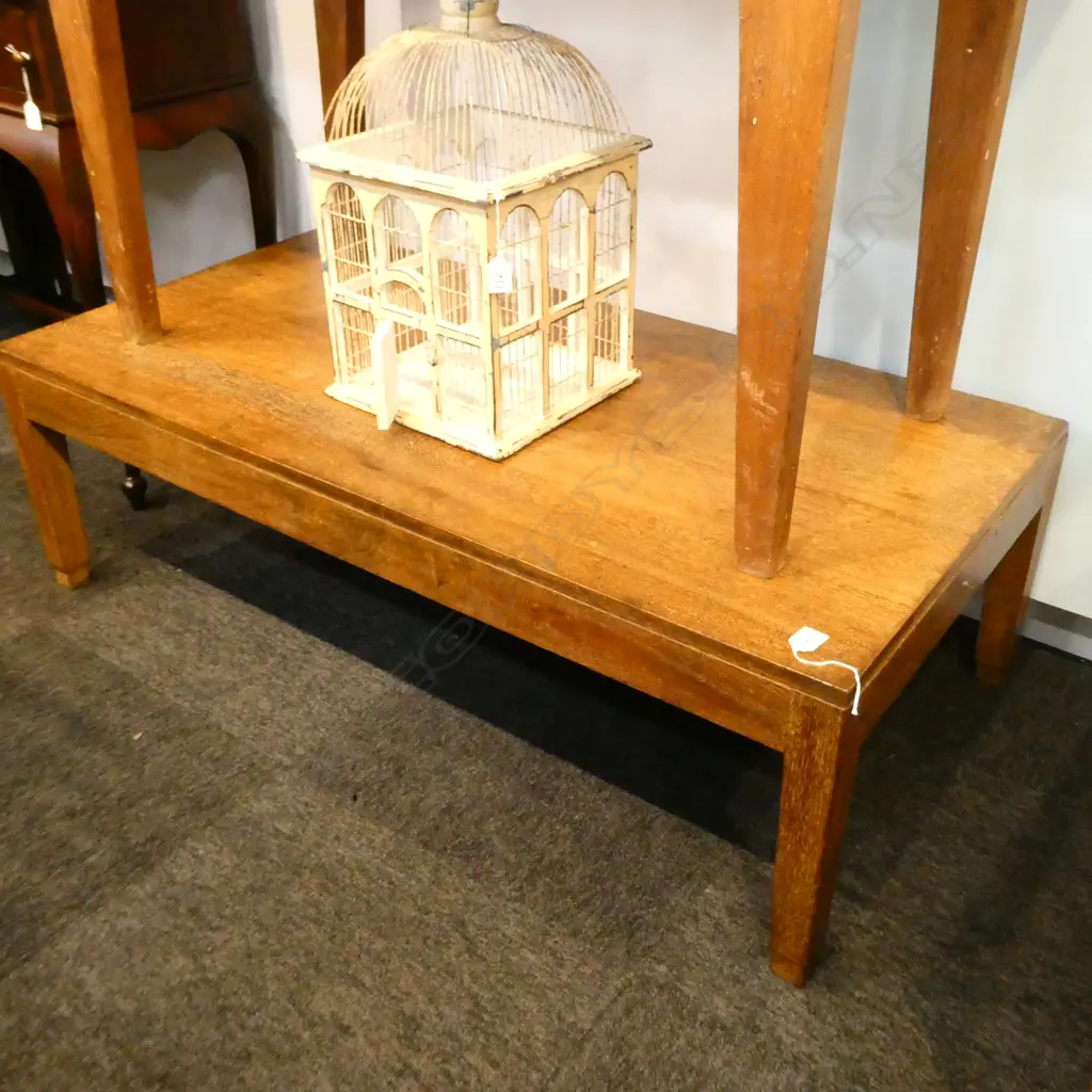 TEAK 1970S COFFEE TABLE H. 380MM L. 1220MM Image 1++