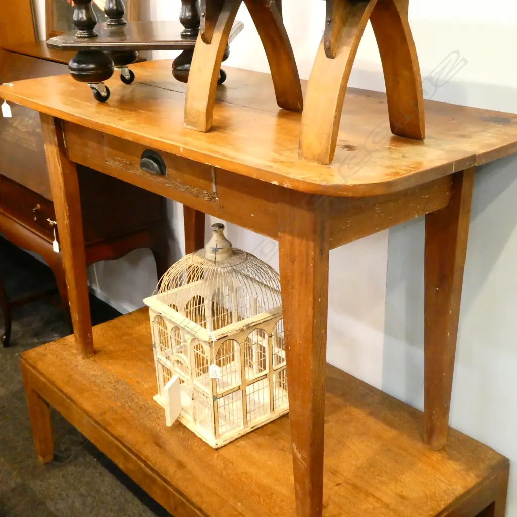 WOODEN TABLE WITH DRAWER REQ. ATTENTION H. 770MM L. 1240MM Image 1++