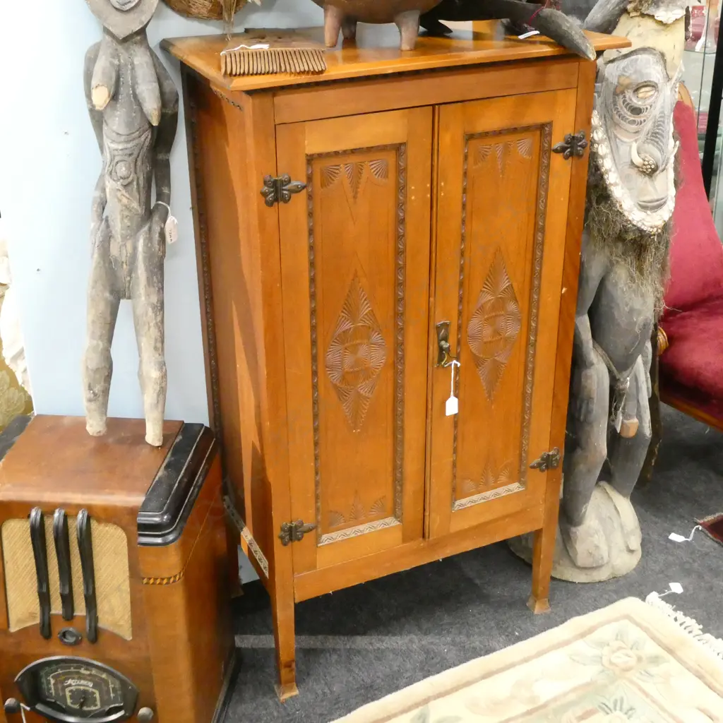 CHIP CARVED CABINET H. 1210MM W. 715MM Image 1++