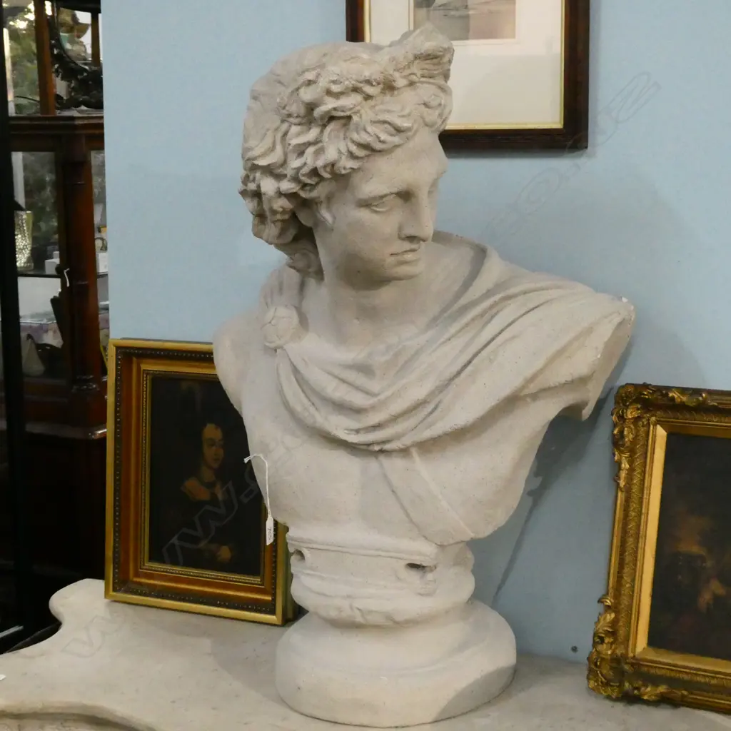 COMPOSITE GREEK BUST SOME FAULTS H 820 MM Image 1++