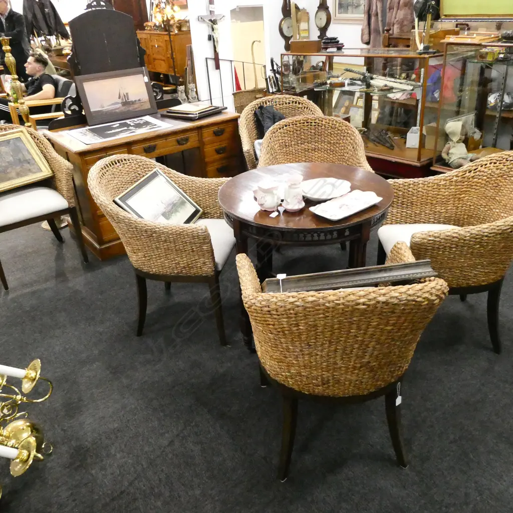 SET OF SIX WATER HYACINTH CHAIRS Image 1++