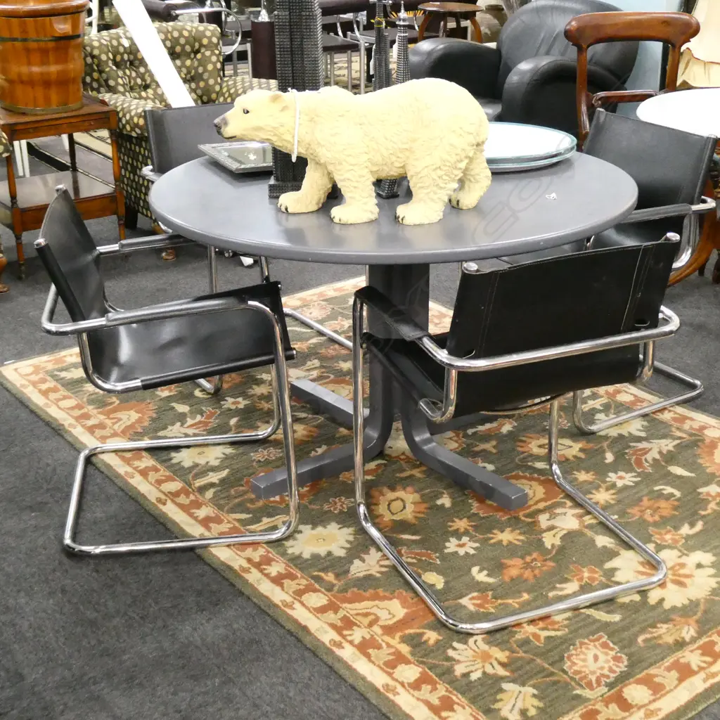 4 ITALIAN DESIGN LEATHER DINING CHAIRS Image 1++