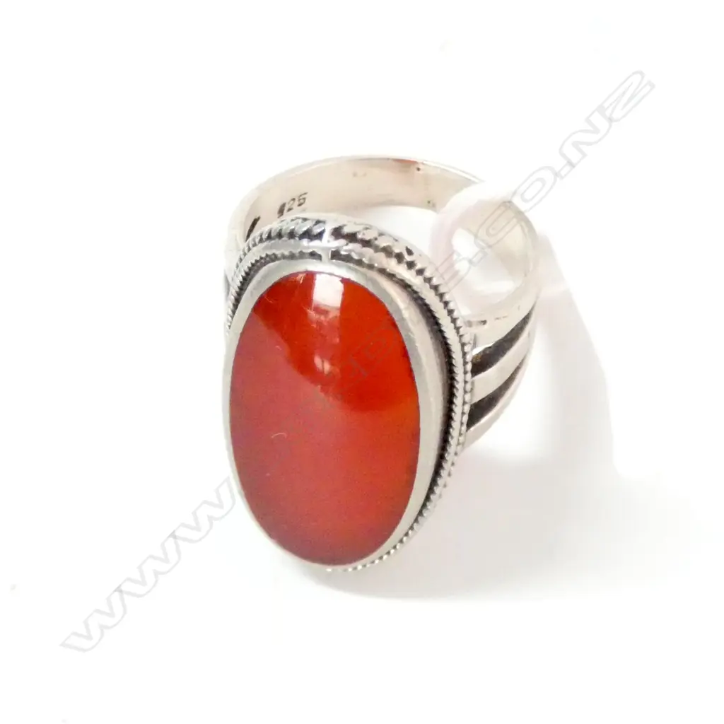 925 CARNELIAN RING Image 1++