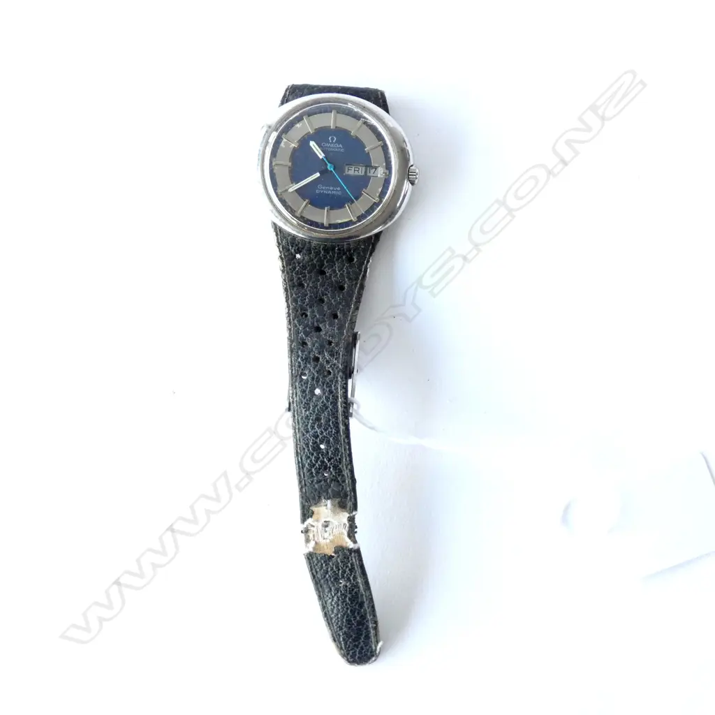 Mens Omega Geneve Automatic Dynamic, rare blue dial and second hand, working, very rare Image 1++