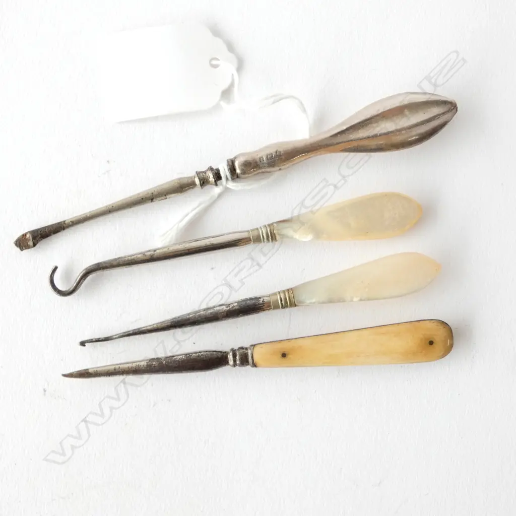 Mother of Pearl and Sterling Silver lacers and manicure Image 1++