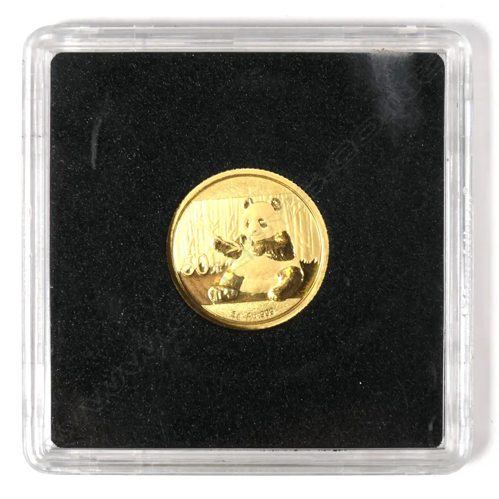 2017 CHINESE 3gm .999 PROOF GOLD COIN PANDA Image 1++