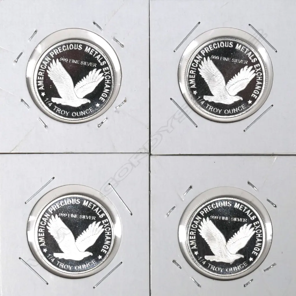 4X 1/4oz AMERICAN SILVER 'LIBERTY' COINS Image 1++