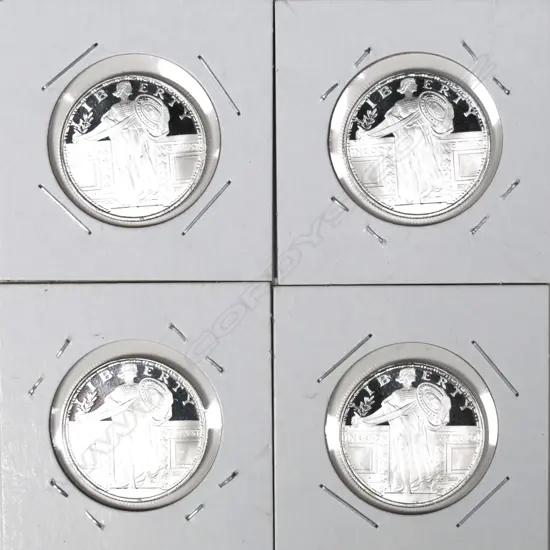 4X 1/4oz AMERICAN SILVER 'LIBERTY' COINS