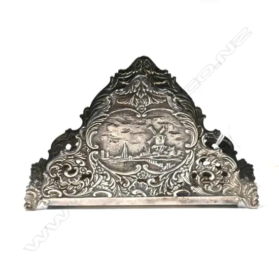 European LETTER STAND SILVER PLATE, 154gm