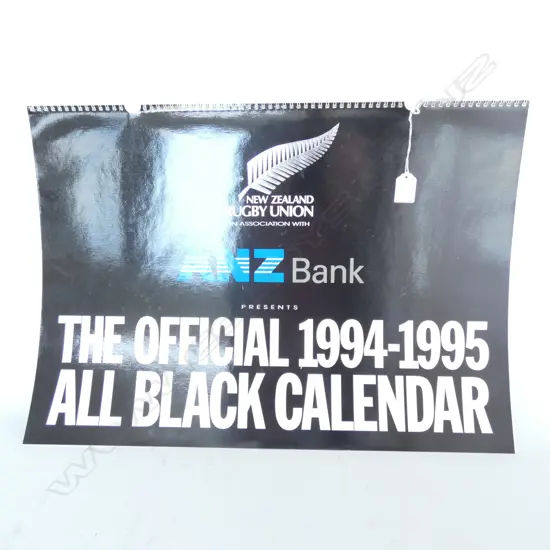 'THE OFFICAL 1994-1995 ALL BLACK CALENDER' SIGNED + ANOTHER UNSIGNED