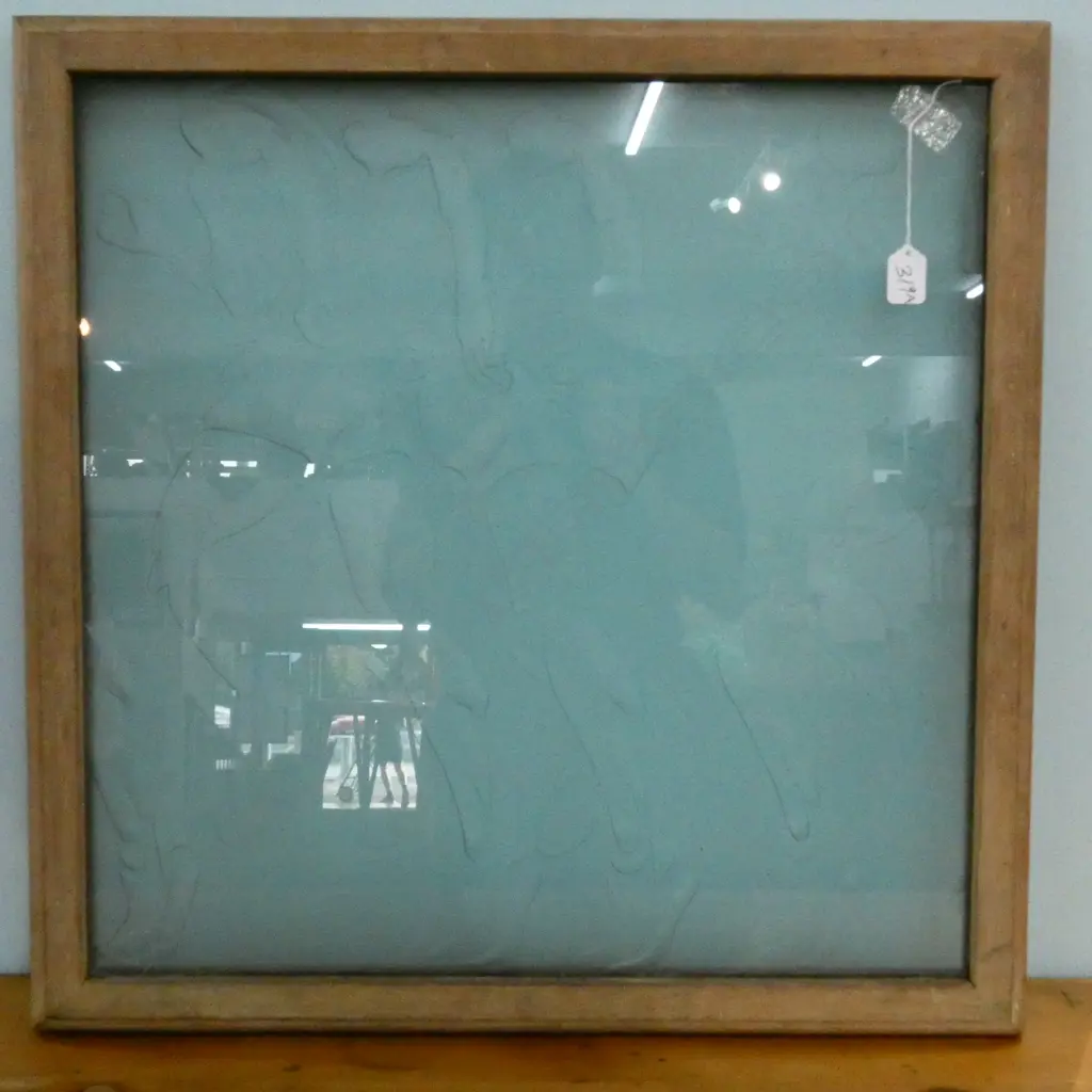 GLASS ART DECO STYLE ETCHED PANEL Image 1++