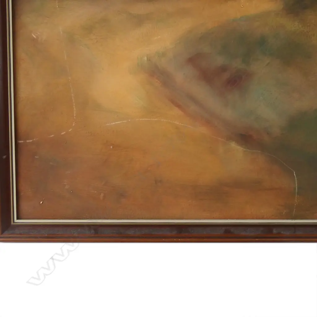 GRANT WINTER 'HOUSE ON A HILL' ACRYLIC ON BOARD 910 X 590MM, SOME SCRATCHES TO LOWER LEFT Image 1++
