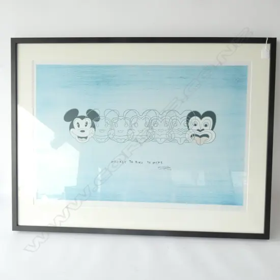 DICK FRIZZELL 'MICKEY TO TIKI' 5/50 SIGNED ED. PRINT 830 X 560MMFADED
