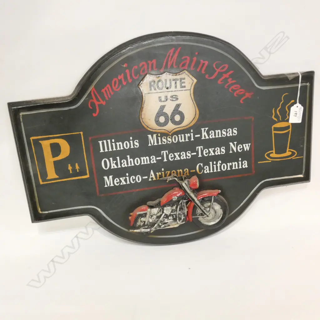 AMERICAN MAIN STREET ROUTE 66 SIGN L. 545MM Image 1++