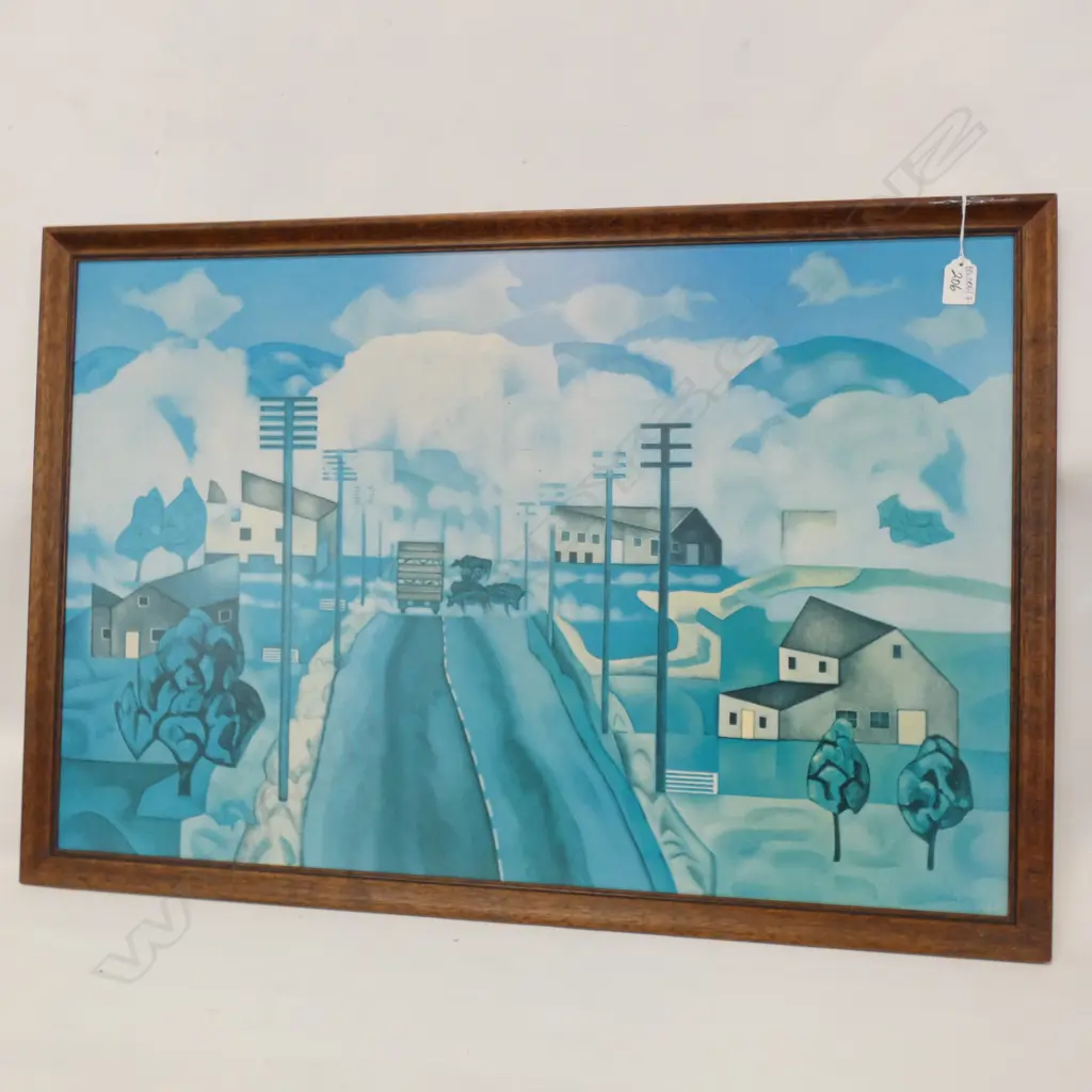 RITA ANGUS PRINT 'FOG, HAWKES BAY' 525 X 795MM Image 1++