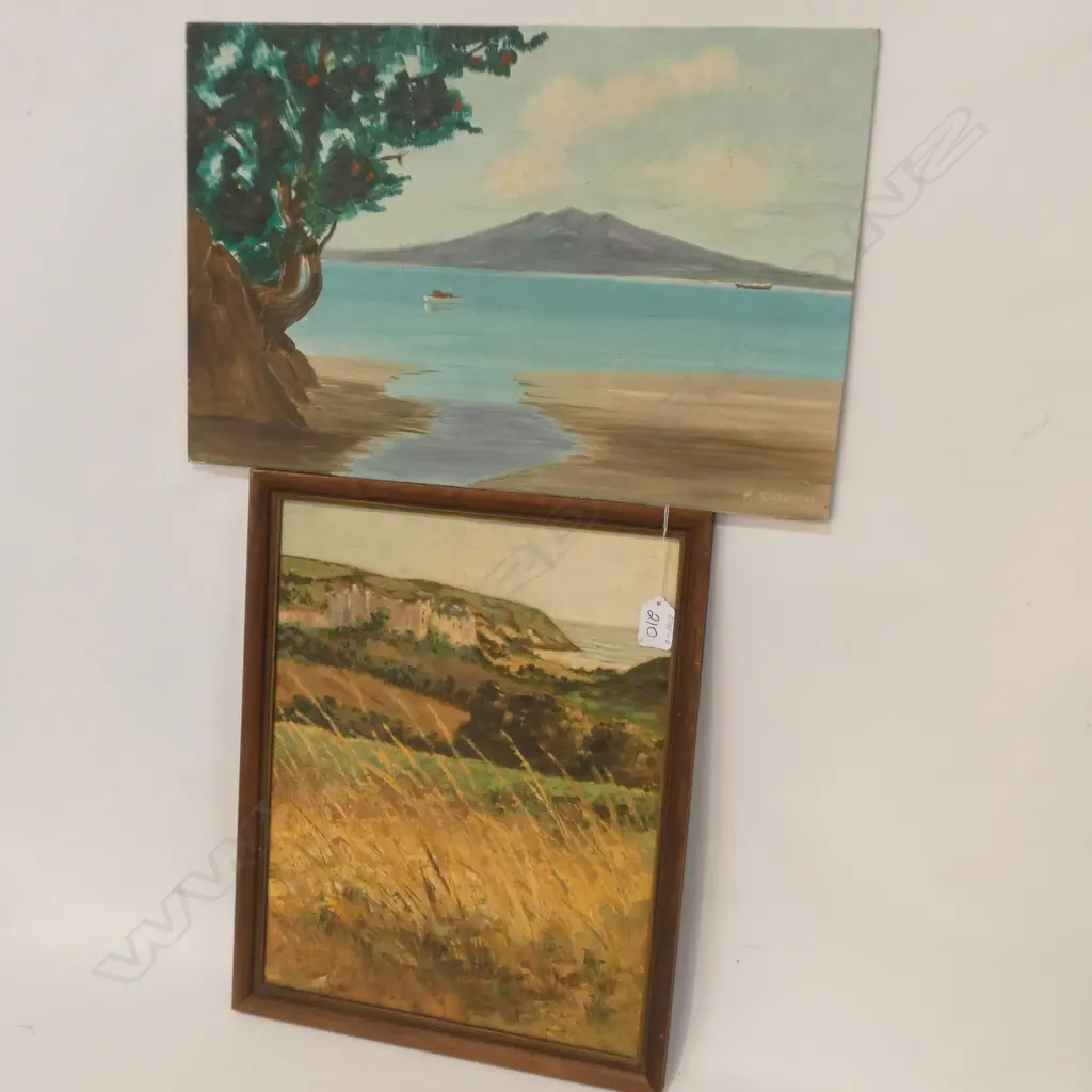 2 OIL ON BOARDS NZ SCENERY Image 1++