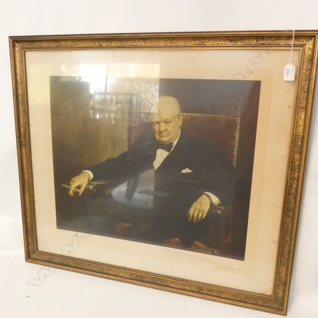 PRINT OF WINSTON CHURCHILL Image 1++