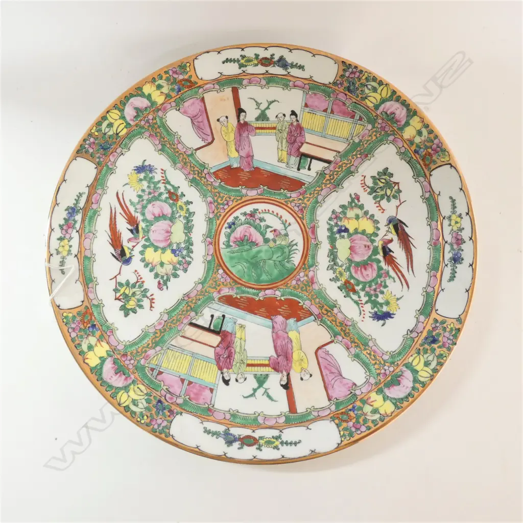 CHINESE FAMILLE ROSE PLATE 350MM DIA Image 1++