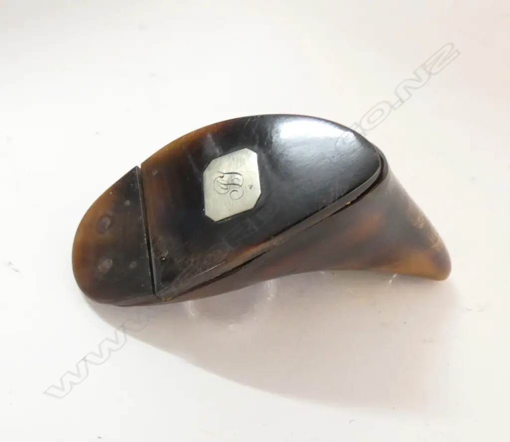 19thC HORN SNUFF MULL Image 1++