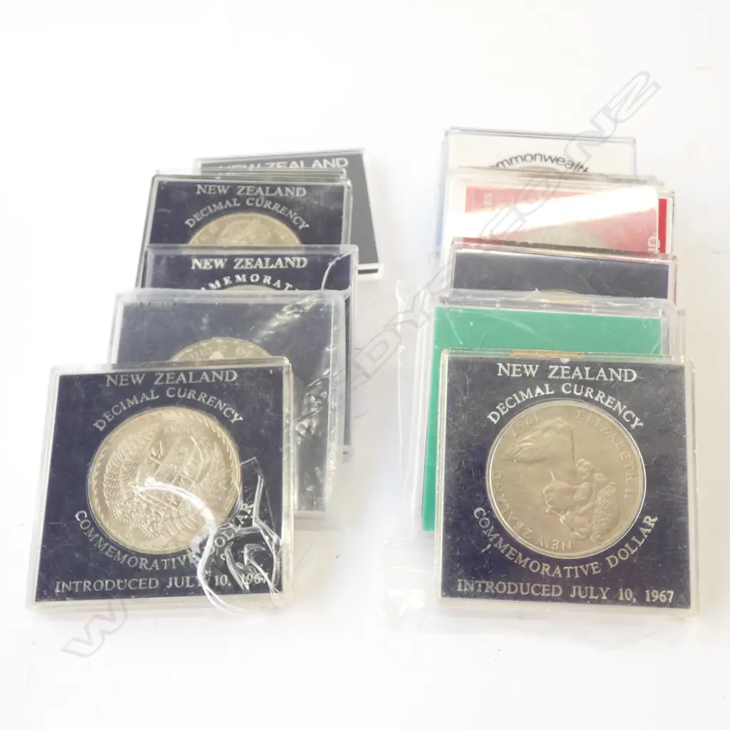 14 CASED NZ COMMEMORATIVE COINS  Image 1++