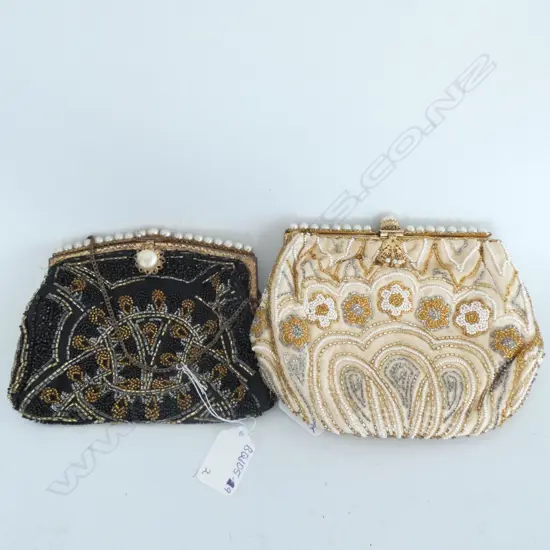 TWO VINTAGE BEADED BAGS