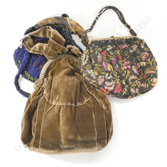 THREE VINTAGE PURSES