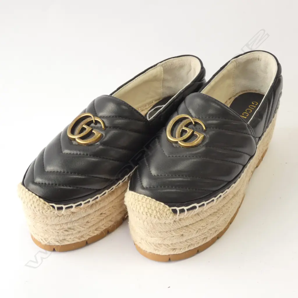 PAIR GUCCI? BLACK ESPADRILLES, SZ. 37 Image 1++