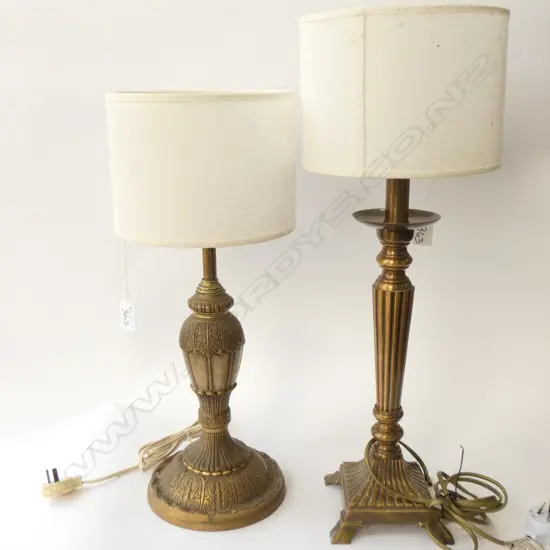 2 BRASS LAMPS H. 570MM ONE EUNICE TAYLOR