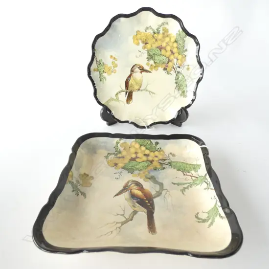 PAIR ROYAL DOULTON KOOKABURRA CAKE PLATES