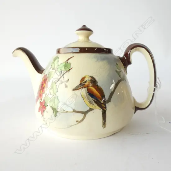 ROYAL DOULTON KOOKABURRA TEAPOT, LID A/F H. 135MM