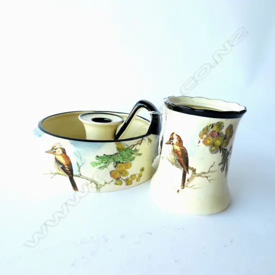 ROYAL DOULTON KOOKABURRA POT & CANDLE HOLDER