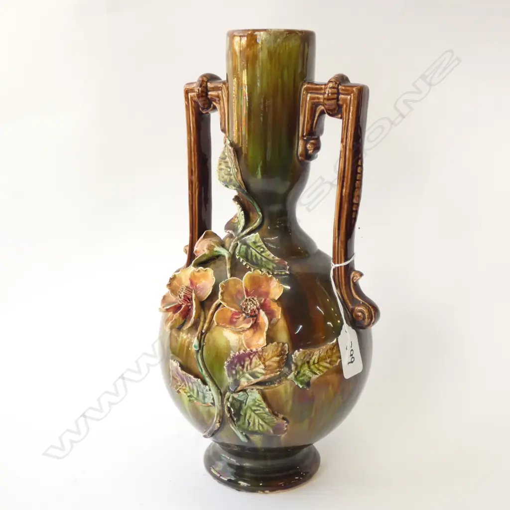 MAJOLICA VASE H. 340MM AF Image 1++