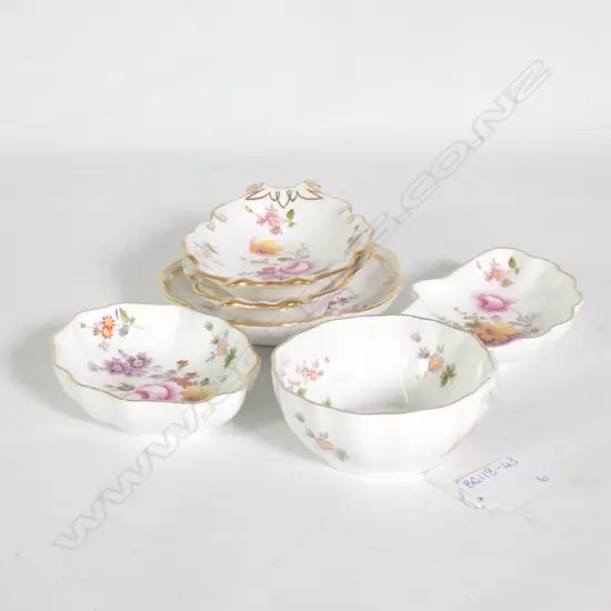 ROYAL CROWN DERBY, DERBY POSIES, 6 SM. DISHES