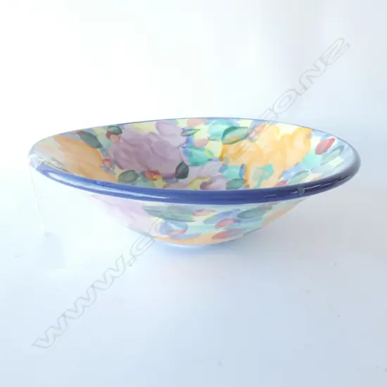 TONY SLY MULTI COLOURED LG POTTERY BOWL W. 285MM
