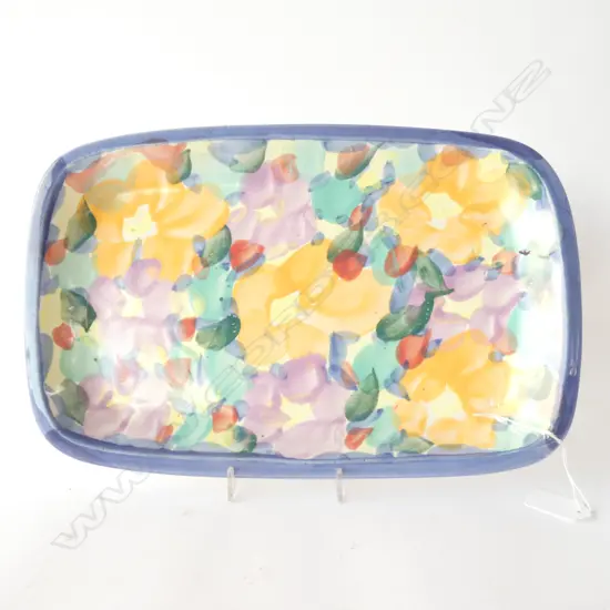 TONY SLY MULTI COLOURED PLATTER W 395MM X 255MM