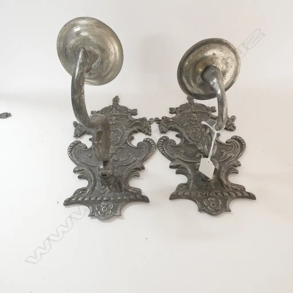 A pair of 19thC highly decorative candle sconces Image 1++