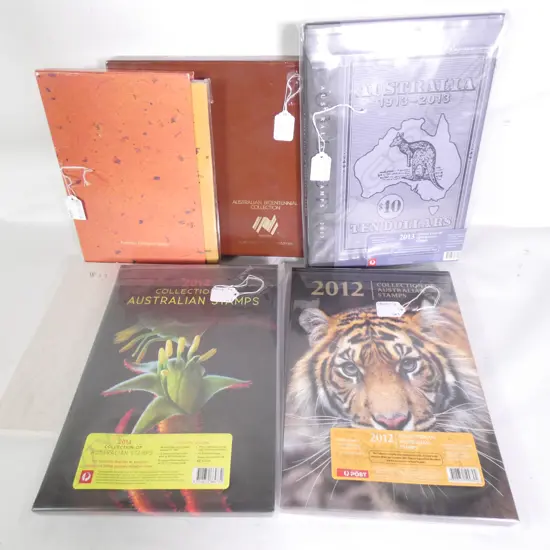 3 'COLLECTION OF AUSTRALIAN STAMPS' + 3 OTHER AUS VOLUMES