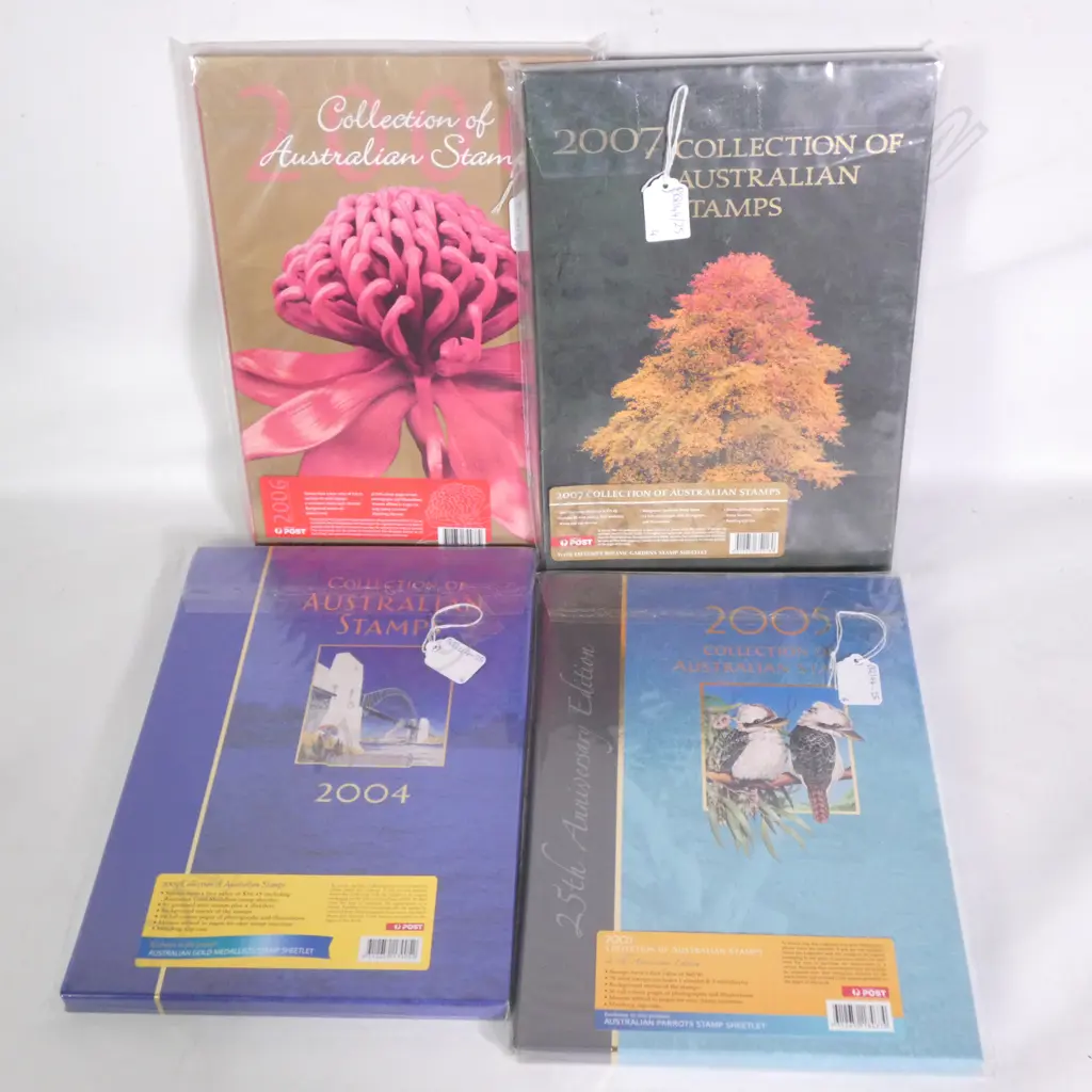 4 'COLLECTION OF AUSTRALIAN STAMPS' BOOKS; 2004 - 2007 Image 1++